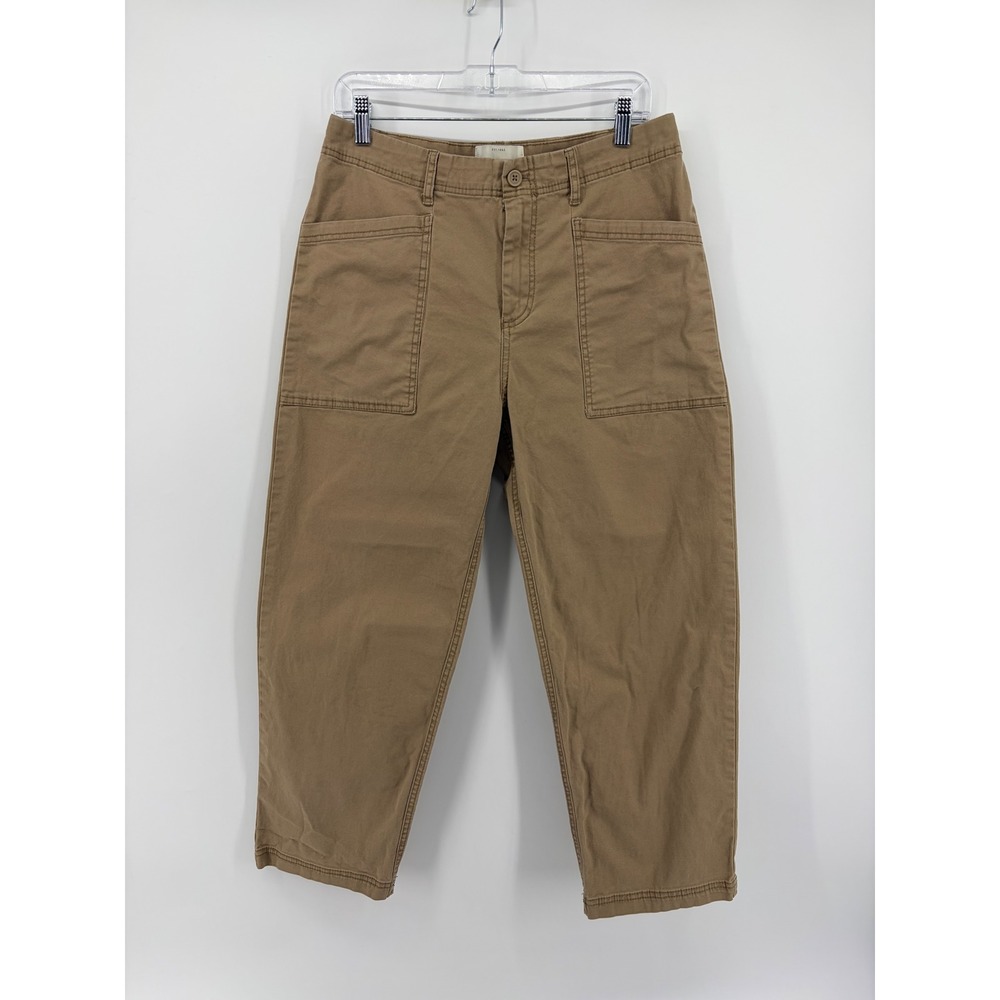 Lucky Brand Womens 6/28 Brown‎ Pants Utility High Rise Crop Ankle Cotton Stretch